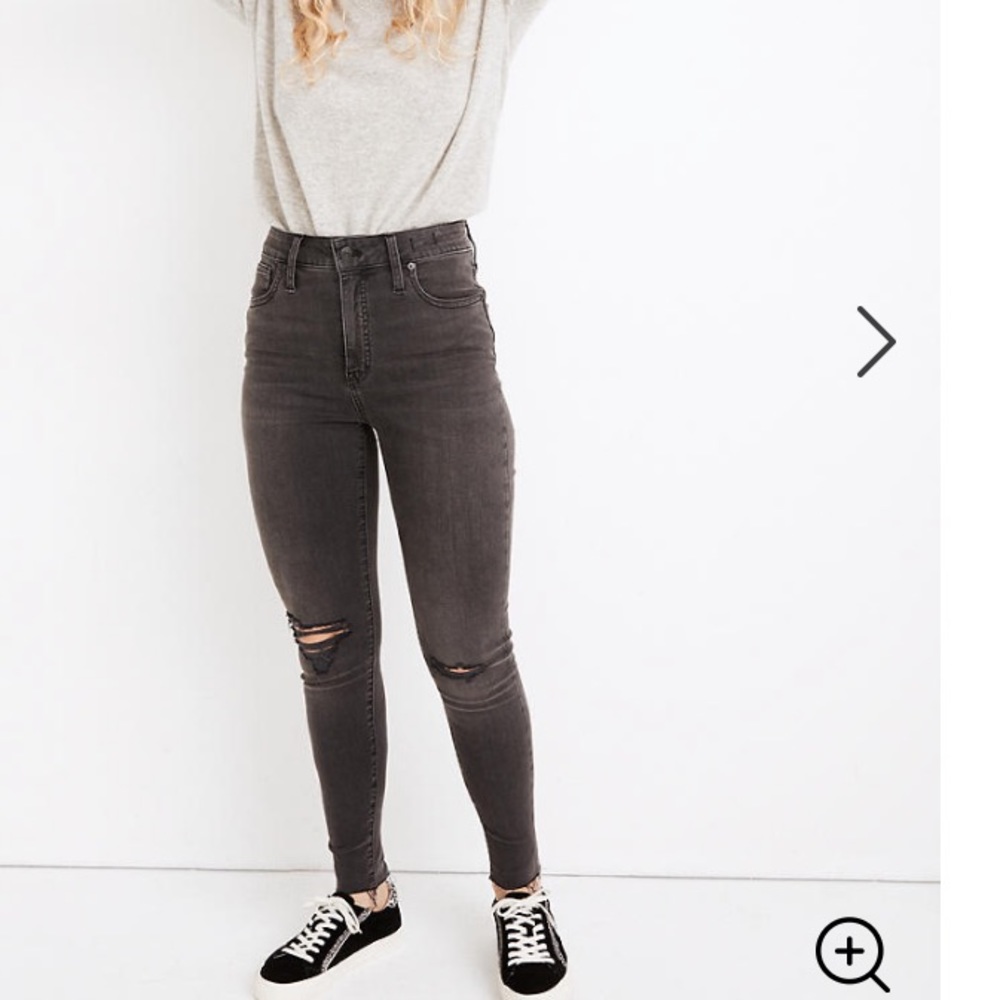 MADEWELL 9” HIGH RISE SKINNY JEANS BLACK SEA - 27